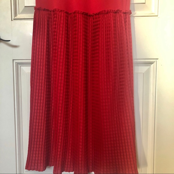 Zara Red Midi Dress Medium - Picture 5 of 9